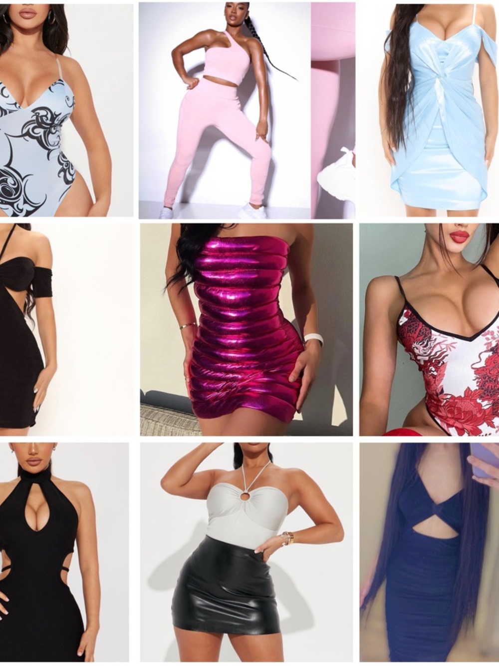 5 Dresses. 3 Bodysuits. 1 pair of Leggings. (9 Items)